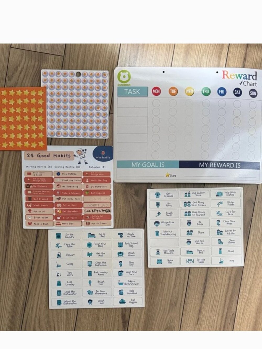 Magnetic Reward Behaviour Chart  Set with Colorful Icons